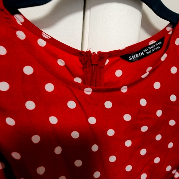 Red and White Dots Jumpsuit - Picture 5 of 8